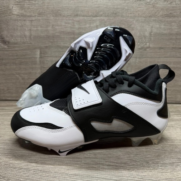 Nike Diamond Turf 93 TD White Black Football Cleats Shoe Men Size 8.5 HF5298-101